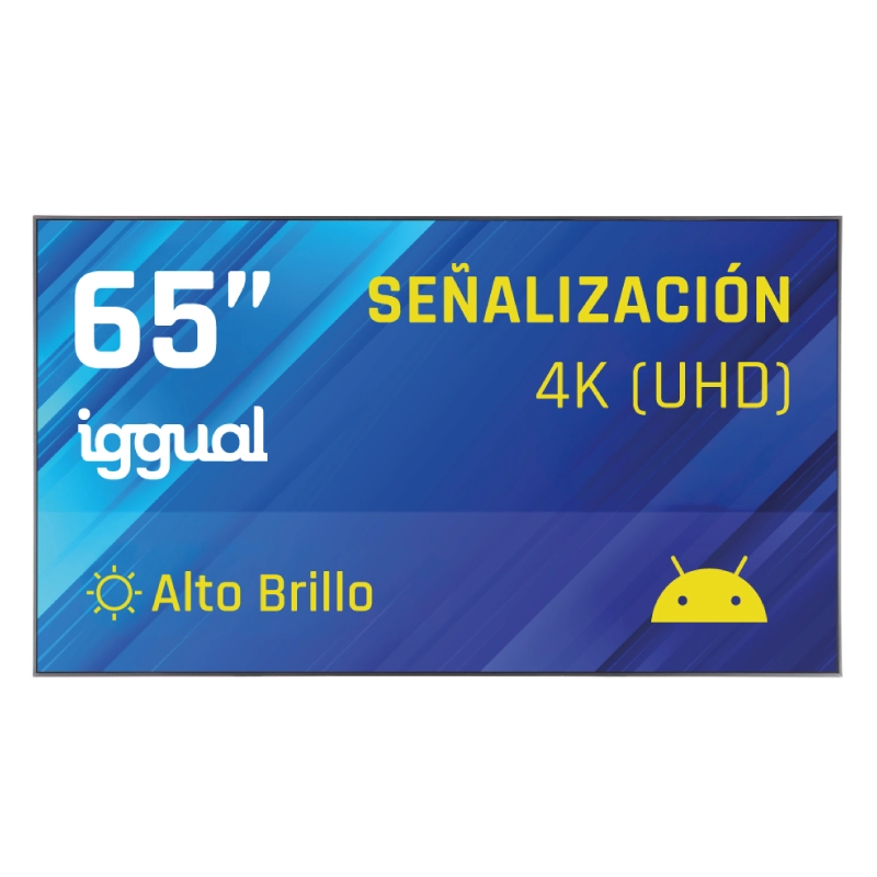 iggual Pantalla señalización 4K 65" Alto Brillo