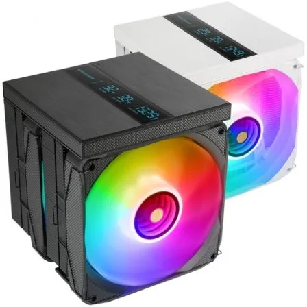 Ventilador cpu mars gaming mcpulcdpro argb 2x 120mm negro