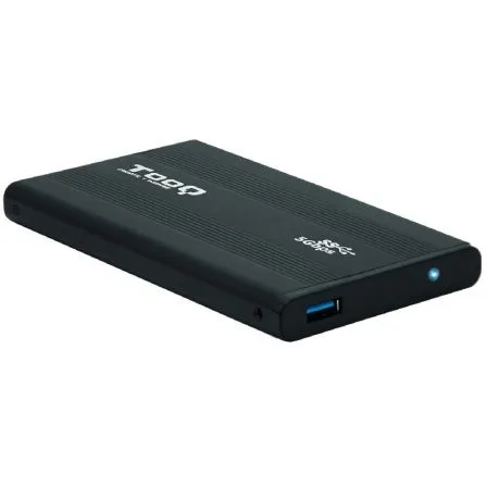 Caja externa tooq tqe - 2524b 2.5 pulgadas 9.5mm sata usb 3.0 negro