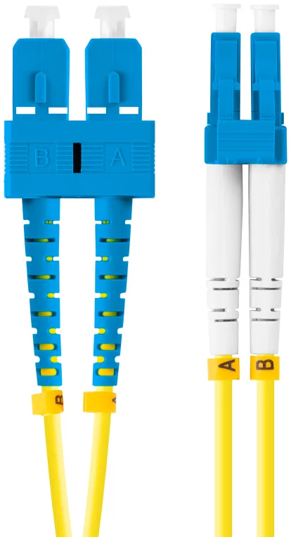Latiguillo fibra optica sc - upc a lc - upc lanberg 2m mono duplex g657a1 lszh amarillo