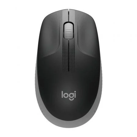 Mouse raton logitech m190 full size optico wiireles inalambrico gris claro