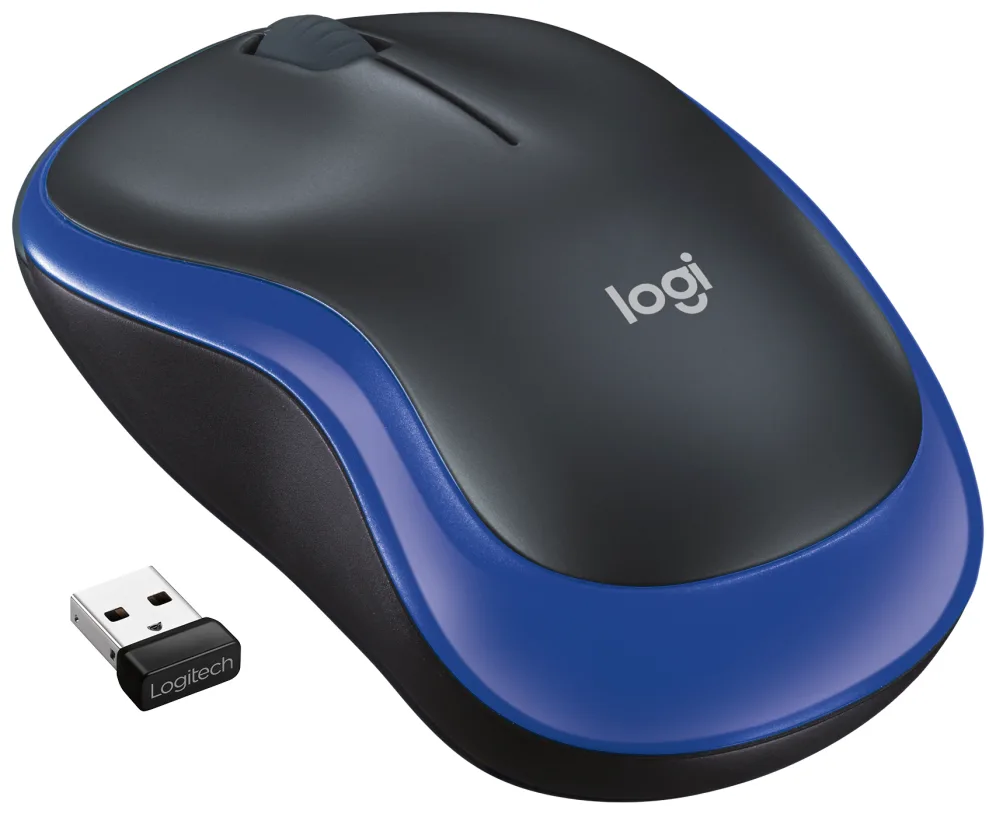 Mouse raton logitech m185 optico wireless inalambrico azul 2.4ghz