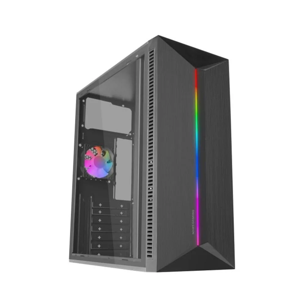 Caja ordenador mars gaming mcblaze atx argb cristal templado negra