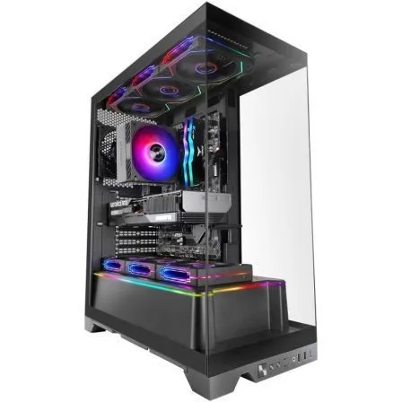 Caja ordenador mars gaming mcprisma atx argb cristal templado negro