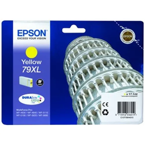Cartucho tinta epson t790440 amarillo 79xl wf5000 (serie) - torre de pisa