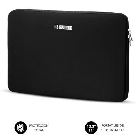 Funda subblim business laptop sleeve neoprene v2 para portatil 14 pulgadas negra
