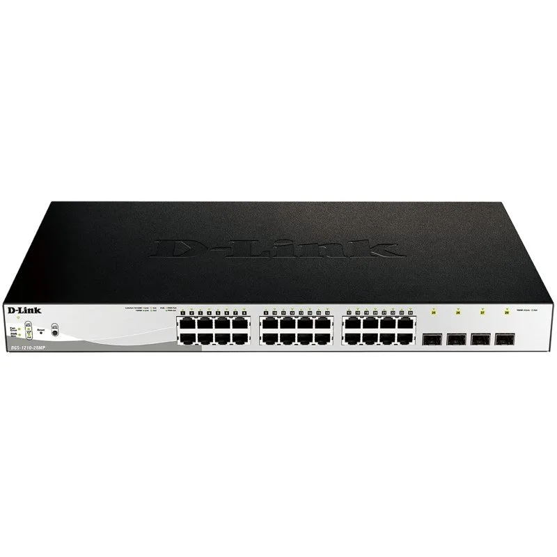 D-Link DGS-1210-28MP-E Switch 24xGb PoE+ 4xSFP Com