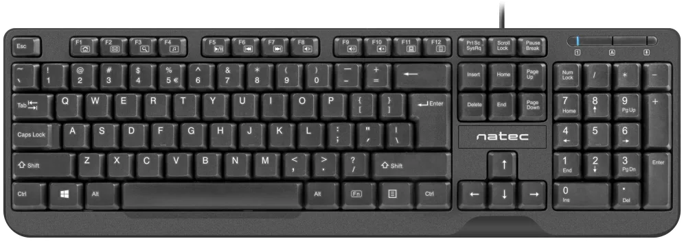 NATEC Trout teclado Oficina USB QWERTY Español Negro