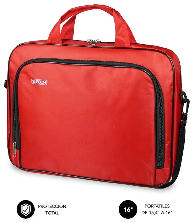 Maletin subblim oxford para portatil 15.4 pulgadas - 16 pulgadas rojo