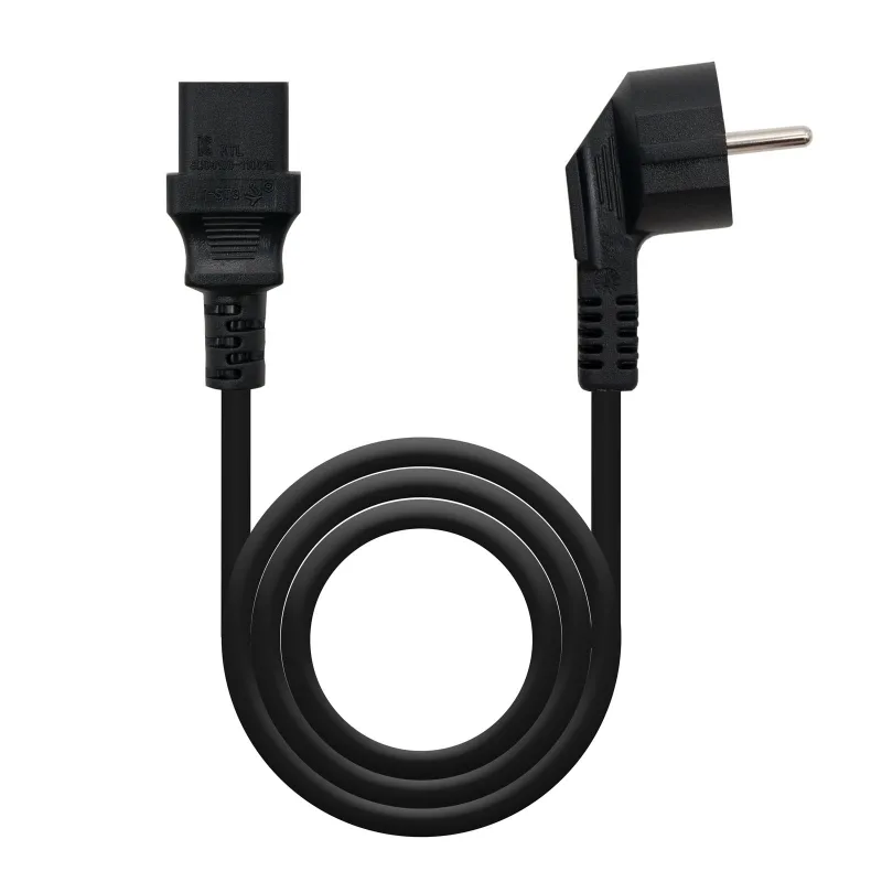 Nanocable Cable alim. CPU, CEE7-M-C13-H, negro, 5m