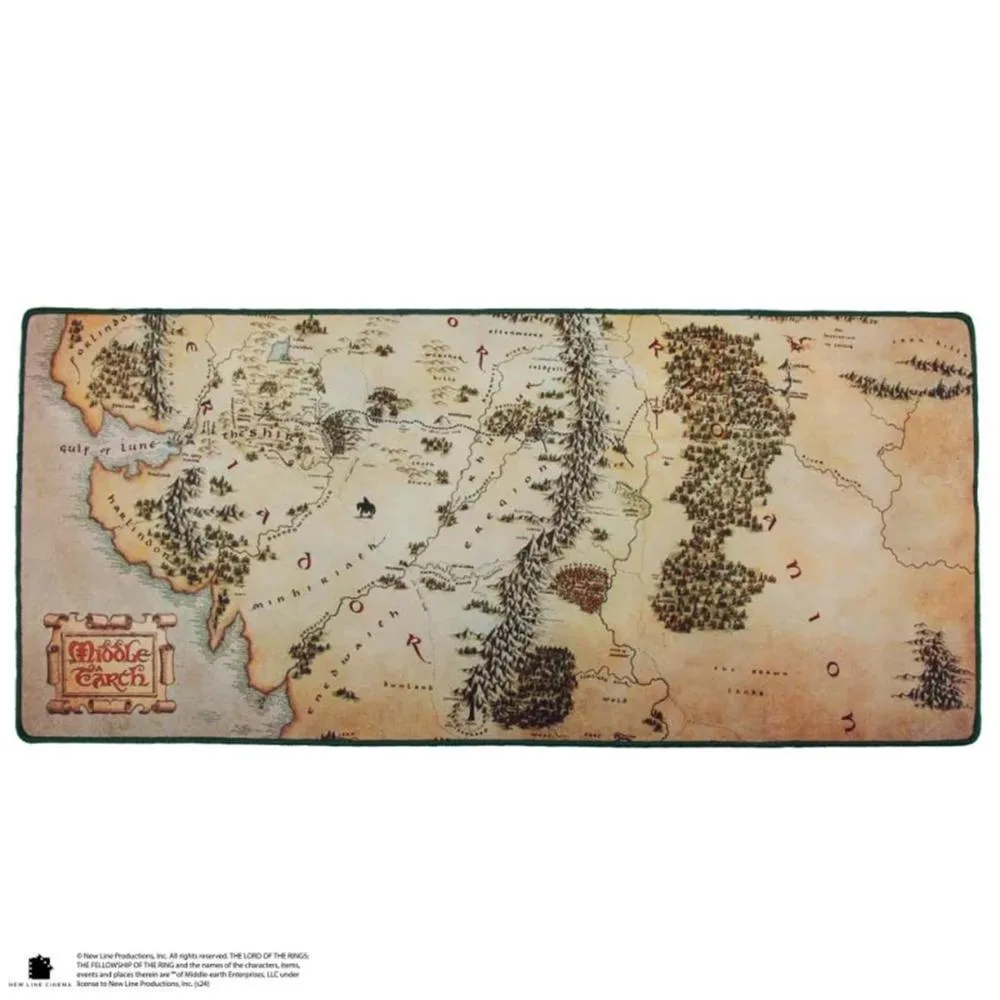 Alfombrilla escritorio cinereplicas el señor de los anillos mapa de la tierra media