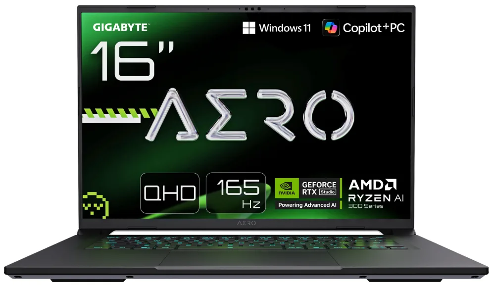 Portatil gigabyte aero x16 1wh93esc64 rai7 - 350 - 32gb - ssd 1tb - rtx 5070 8gb - 16 pulgadas qhd - w11h