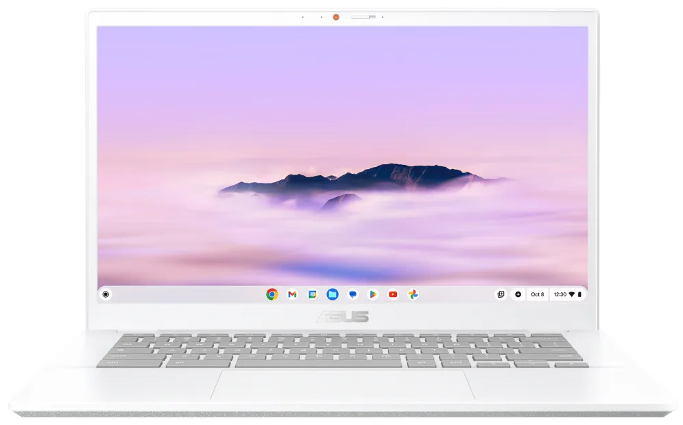 ASUS Chromebook Plus CX34 CX3402CVA-PQ1339 - Ordenador Portátil 14" Full HD (Intel Core 3 100U, 8GB RAM, 256GB UFS, Graphics, ChromeOS) Blanco Perla - Teclado QWERTY español