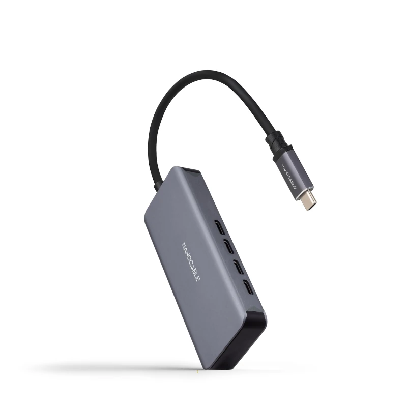 Nanocable HUB USB-C-M a 3xUSB-C-H ALUMINIO 10 cm