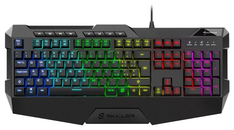 Sharkoon Skiller SGK4 teclado Juego USB QWERTY Portugués Negro