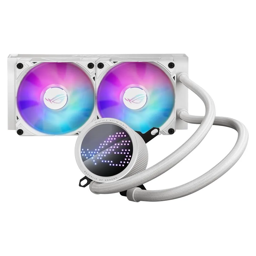 Kit refrigeracion liquida asus rog ryuo iii 240 argb 2x 120mm blanco