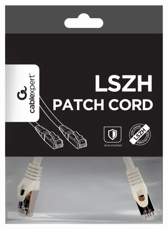 Gembird PP6A-LSZHCU-W-0.25M cable de red Blanco 0,25 m Cat6a S/FTP (S-STP)
