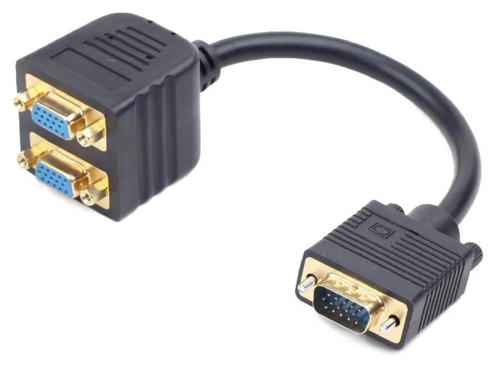 Gembird CC-VGAX2-20CM cable VGA 0,2 m VGA (D-Sub) 2 x VGA (D-Sub) Negro