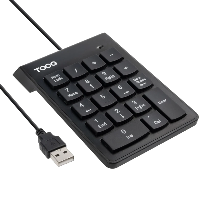 Tooq Teclado USB Numérico 19 teclas Negro