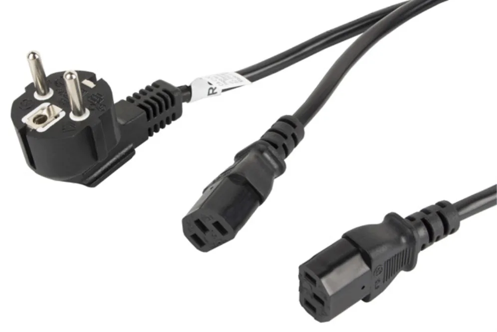 Cable de alimentacion lanberg schuko cee 7 - 7 a 2x iec320 c13 2m