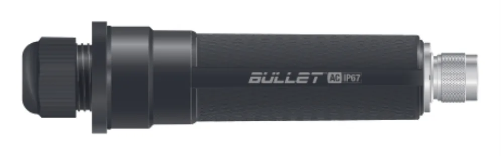 Ubiquiti BULLETAC-IP67 punto de acceso inalámbrico Negro Energía sobre Ethernet (PoE)