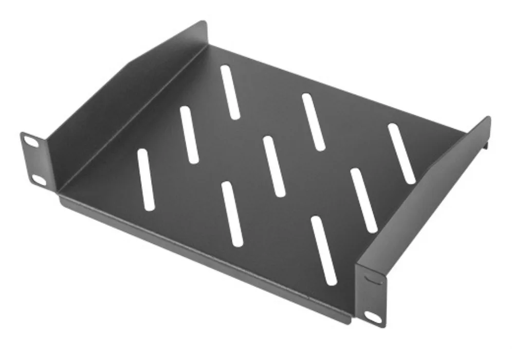 Bandeja fija lanberg 1u 254 x 180 mm carga maxima 20kg rack de 10 pulgadas negro