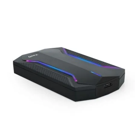 Caja externa tooq tqe - 2599rgb ssd 2.5 pulgadas usb 3.1 led colores