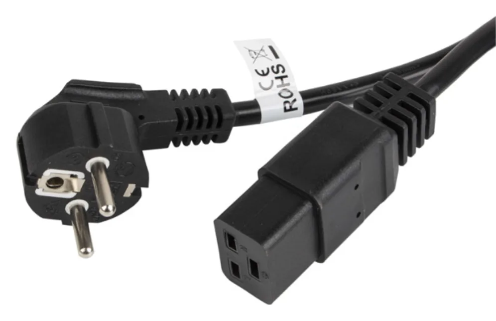Lanberg CA-C19C-10CC-0018-BK cable de transmisión Negro 1,8 m CEE7/7 C19 acoplador