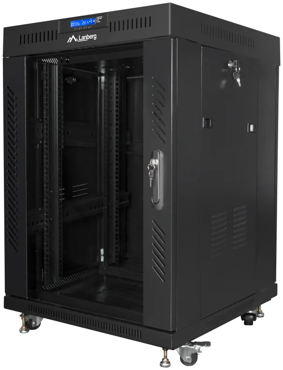 Armario lanberg rack 19 pulgadas 15u 600x600 negro