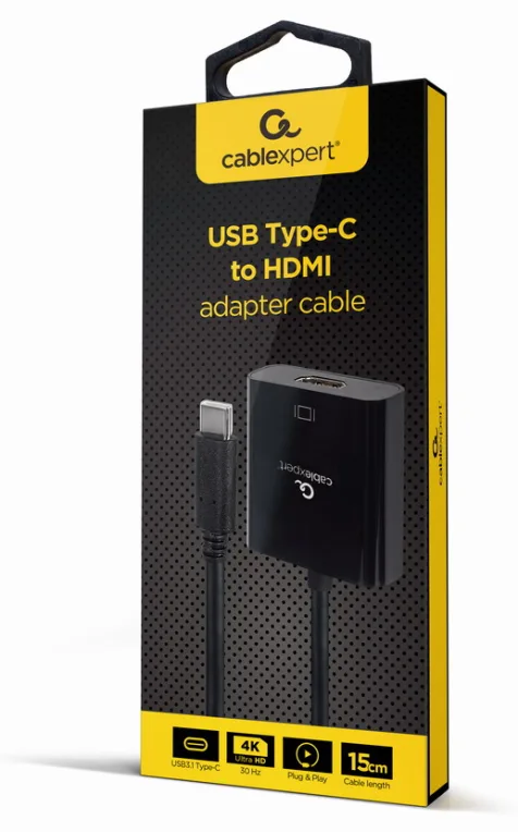Gembird A-CM-HDMIF-03 Adaptador gráfico USB 3840 x 2160 Pixeles Negro