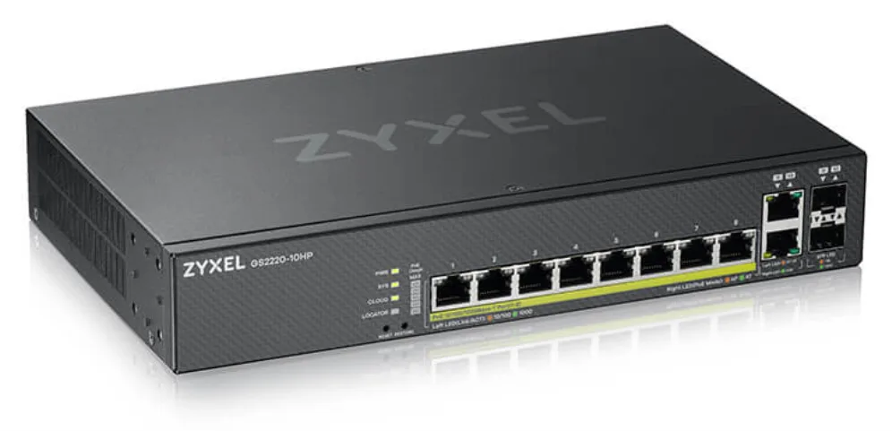 Switch 12 puertos zyxel gs2220 - 10hp - eu0101f