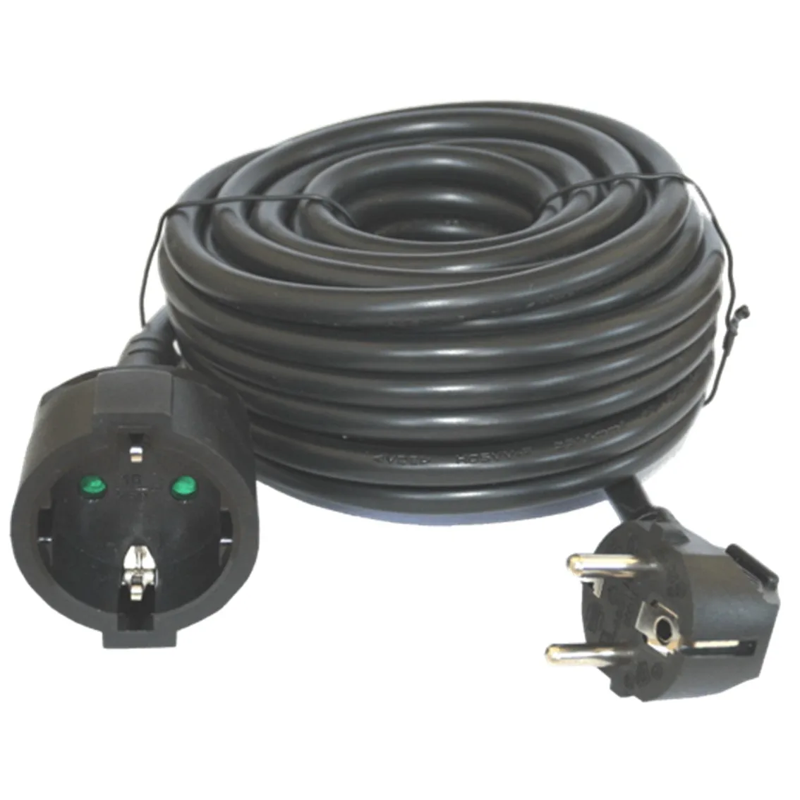 Cable prolongador de corriente silver electrics 2m - 3x 1.5mm - 250v - 16a - 3.500w negro