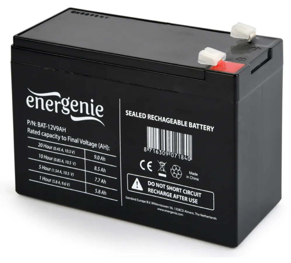 Gembird 12V, 9 Ah Sealed Lead Acid (VRLA)