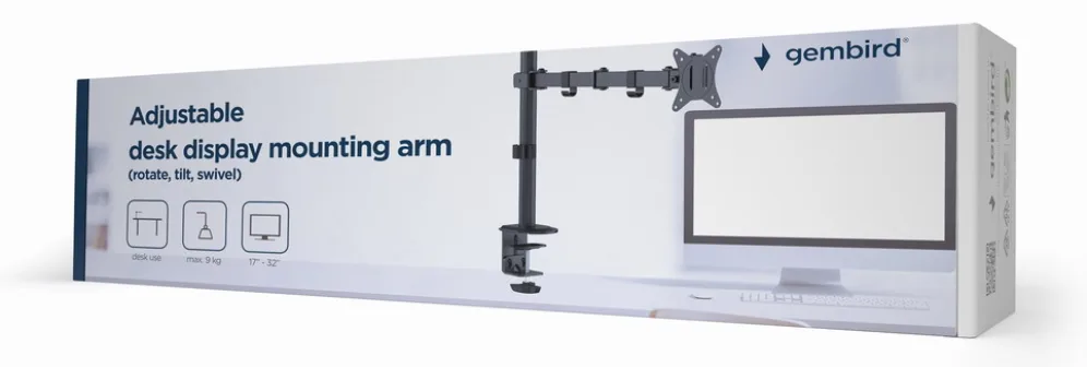 Gembird MA-D1-01 soporte para monitor 81,3 cm (32") Escritorio Negro