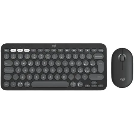 Teclado + mouse logitech pebble 2 combo inalambrico negro