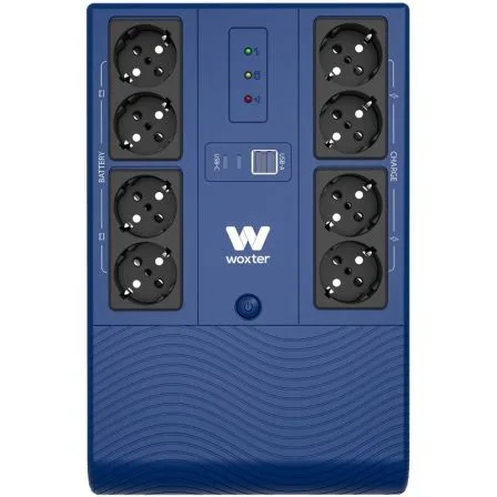 SAI Línea Interactiva Woxter Multibase UPS 800 VA/ 800VA-480W/ 8 Salidas/ Formato Torre
