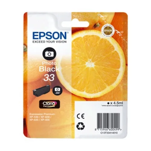 Cartucho tinta epson t333140 foto negro xp350*xp630 - xp635 - xp830 - naranja