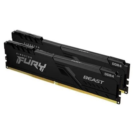 Memoria ram ddr4 32gb 2x16gb kingston - 3600mhz - pc4 - 28800 - fury beast negro - cl 18 - 1.35v