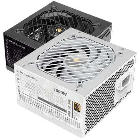 Fuente alimentacion mars gaming mpb1000siw atx 1000w blanca
