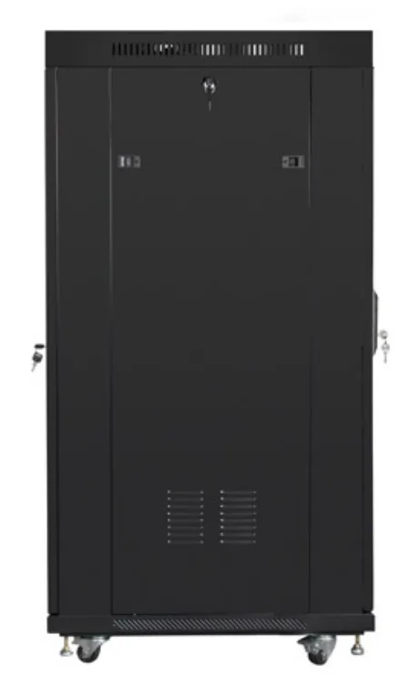 Armario lanberg rack 19 pulgadas 27u - 600x800 flat pack puerta mesh negro con lcd