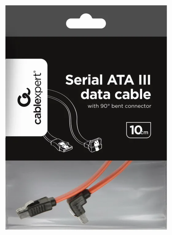 Gembird CC-SATAM-DATA90 cable de SATA 0,5 m Negro, Rojo
