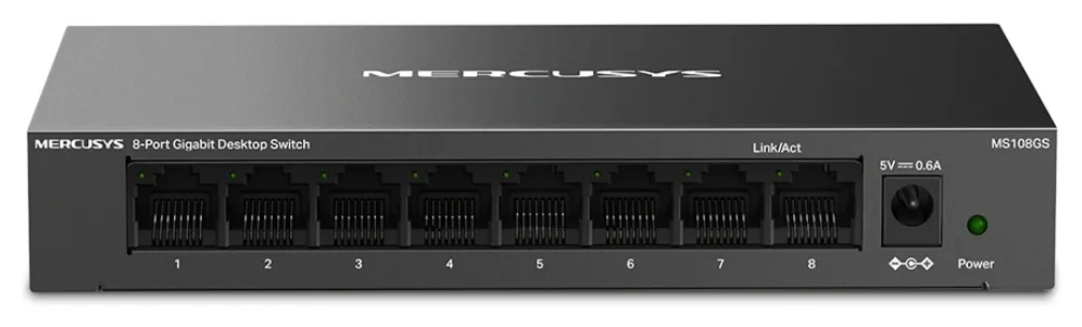 Switch mercusys ms108gs 8 puertos - 10 - 100 - 1000mbps - rj45