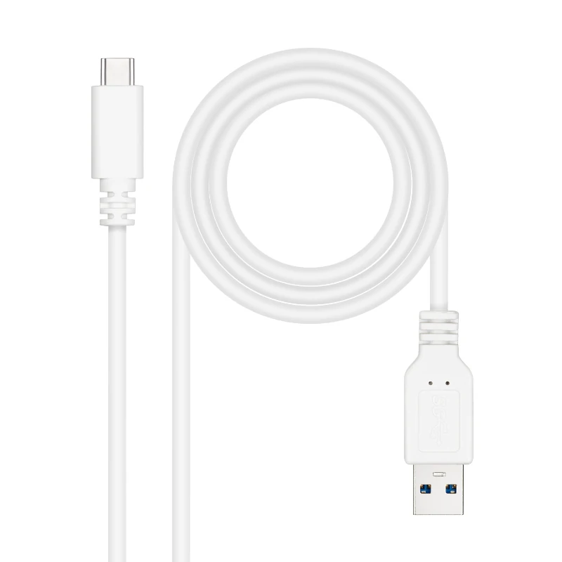 Nanocable Cable USB 3.1 Gen2 USB-C-A 2 M Blanco
