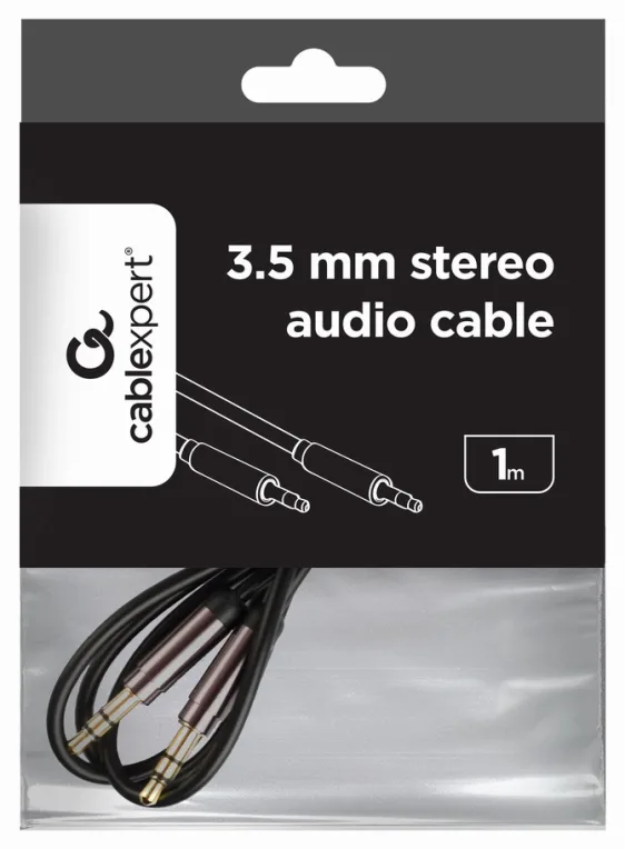 Gembird CCAP-444-1M cable de audio 3,5mm Negro