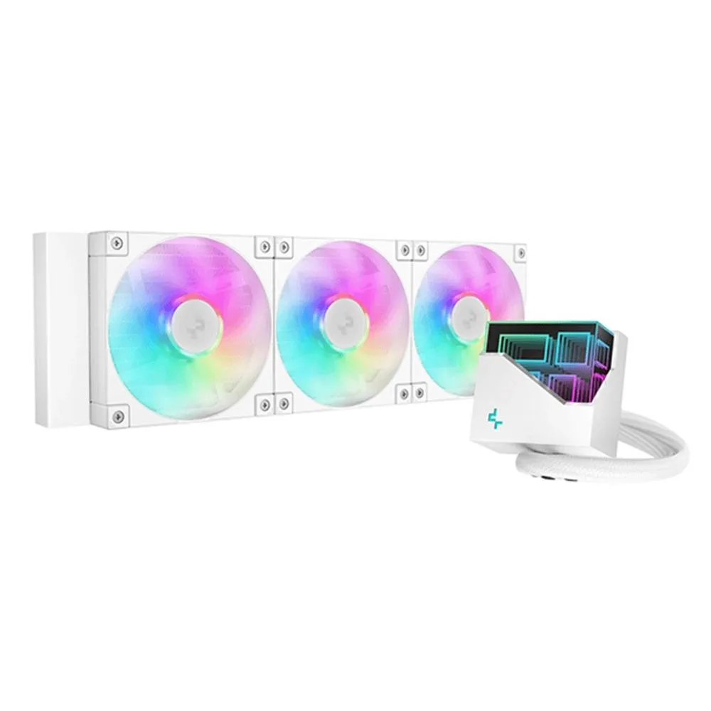 Kit refrigeracion liquida deepcool lt360 argb 360mm blanco