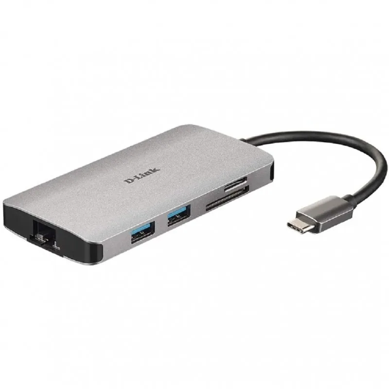 D-Link DUB-M810 Hub USB-C 8 en 1 HDMI-Eth-CardRead