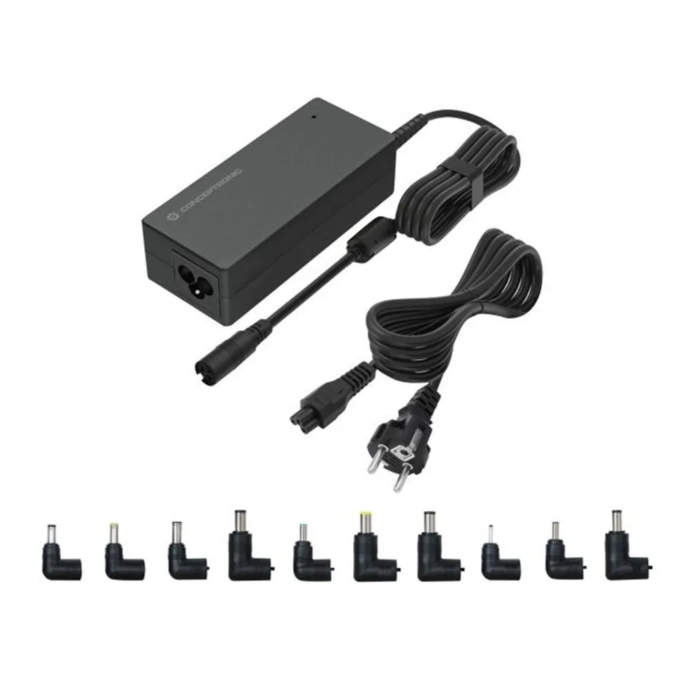 Cargador universal de portatil conceptronic ozul08b10 90w automatico 15v a 20v 10tips 6.0a