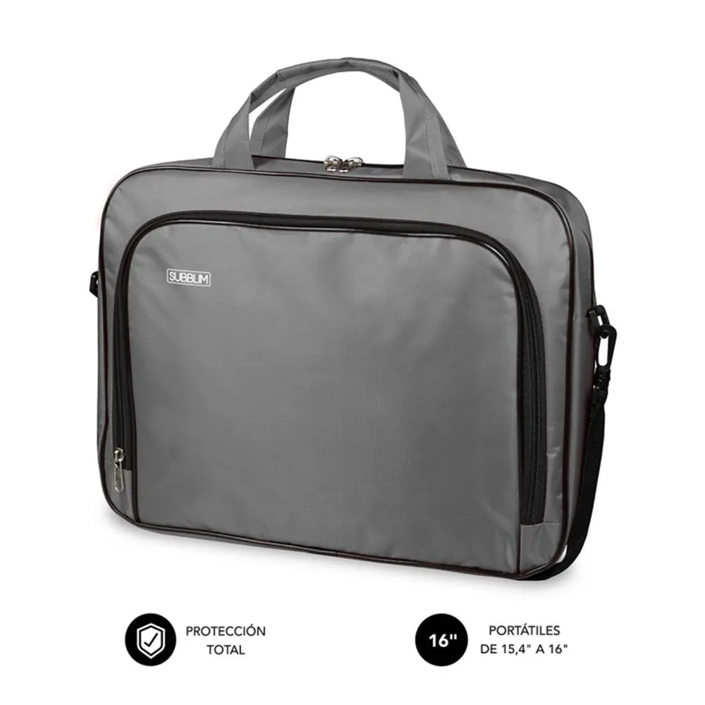 Maletin subblim oxford para portatil 15.4 pulgadas - 16 pulgadas gris