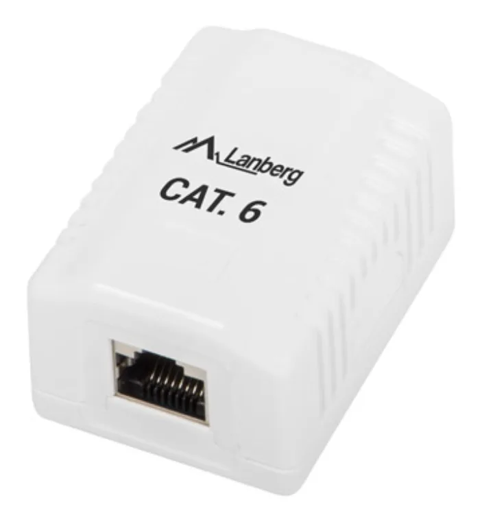 Lanberg OS6-0001-W caja de tomacorriente RJ-45 Blanco