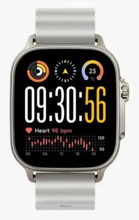 realme Watch 5 5 cm (1.97") AMOLED Digital 390 x 450 Pixeles Pantalla táctil Plata GPS (satélite)